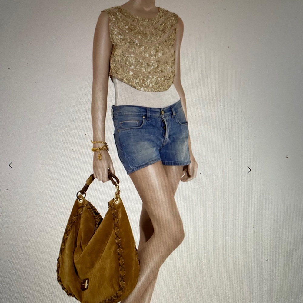 Haute Hippie Sequined Cropped Silk Vest Sz S NWOT - Picture 11 of 11